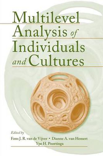 Cover image for Multilevel Analysis of Individuals and Cultures