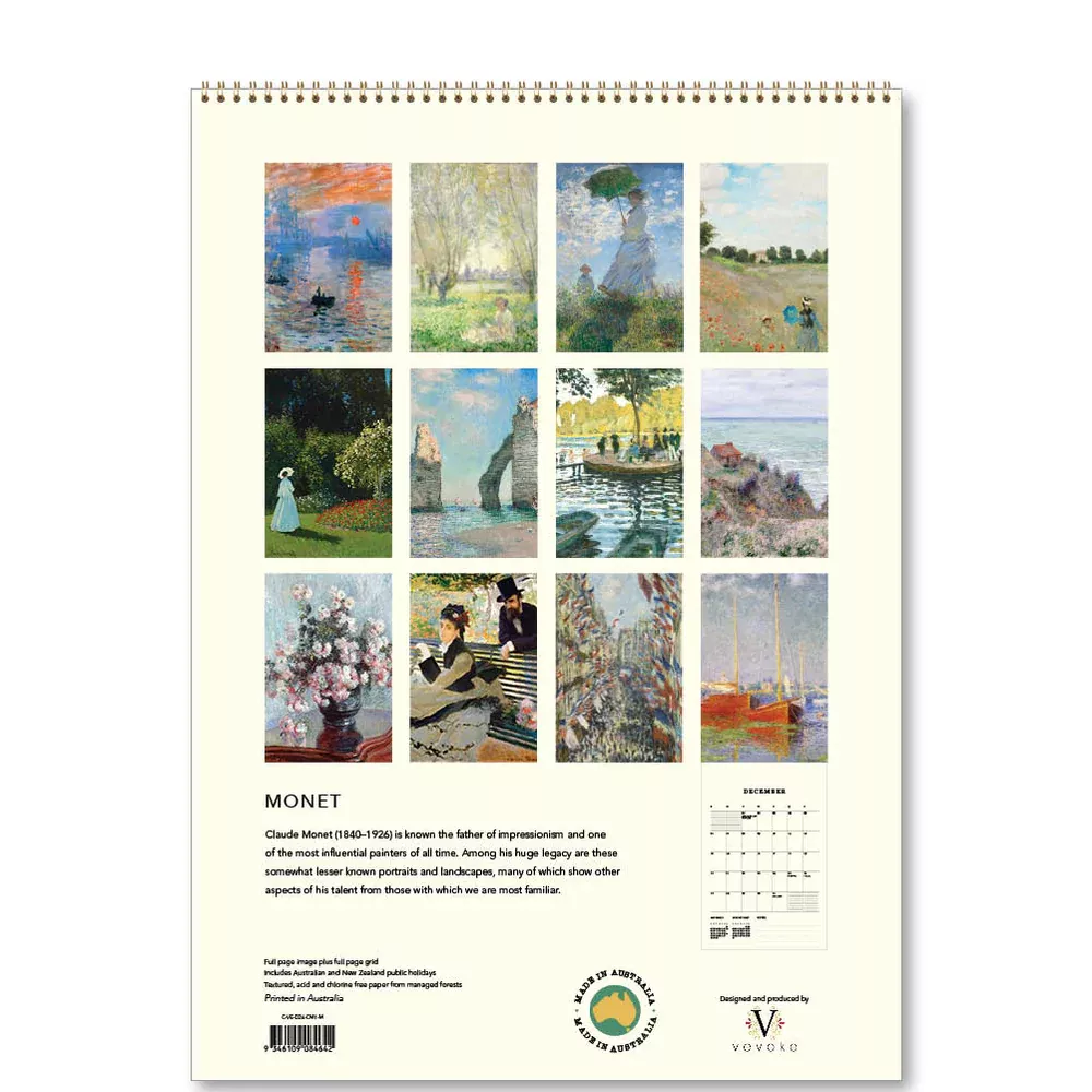 Monet Medium Calendar 2026