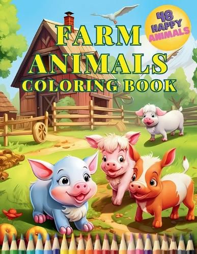 Cover image for Farm Animals Coloring Book