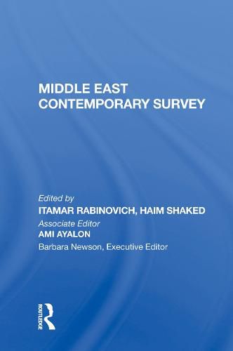 Cover image for Middle East Contemporary Survey, Volume Xi, 1987