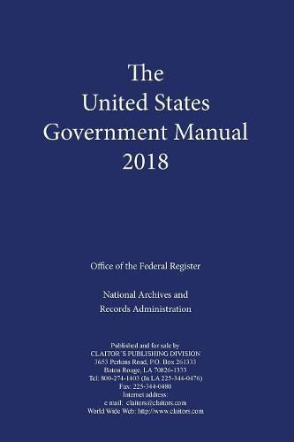 Cover image for United States Government Manual 2018