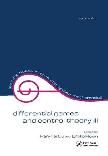 Cover image for Differential Games and Control Theory Iii: Proceedings of the Third Kingston Conference