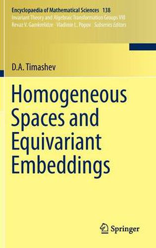 Cover image for Homogeneous Spaces and Equivariant Embeddings
