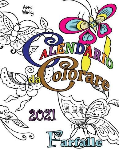 Cover image for Calendario da Colorare 2021 Farfalle