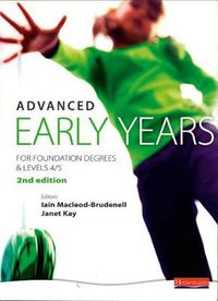 Cover image for Advanced Early Years: For Foundation Degrees and Levels 4/5,