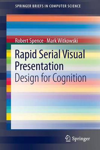 Cover image for Rapid Serial Visual Presentation: Design for Cognition