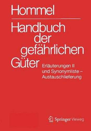 Handbuch der gefahrlichen Guter. Erlauterungen II. Austauschlieferung, Dezember 2020: Gewasserverunreinigung