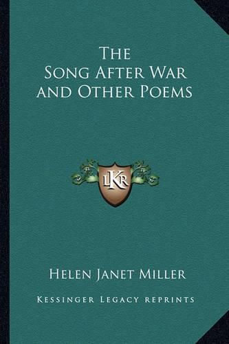Cover image for The Song After War and Other Poems