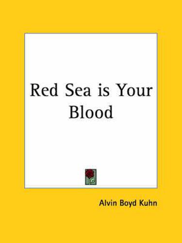 Cover image for Red Sea is Your Blood