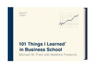 Cover image for 101 Things I Learned in Business School