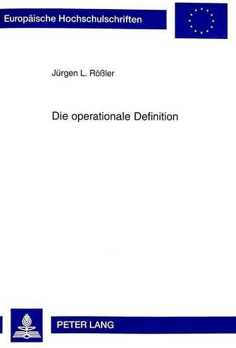 Cover image for Die Operationale Definition