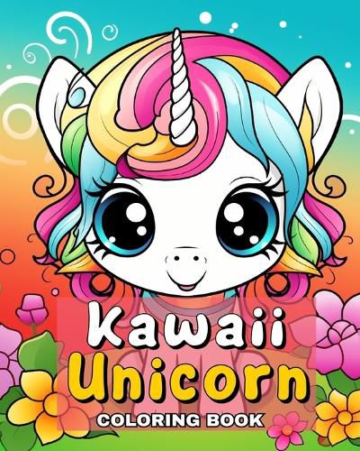 Cover image for Kawaii Unicorn Coloring Book