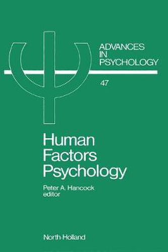 Cover image for Human Factors Psychology