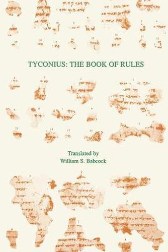 Cover image for Tyconius: The Book of Rules