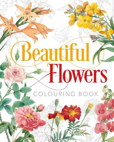 Cover image for Beautiful Flowers Colouring Book