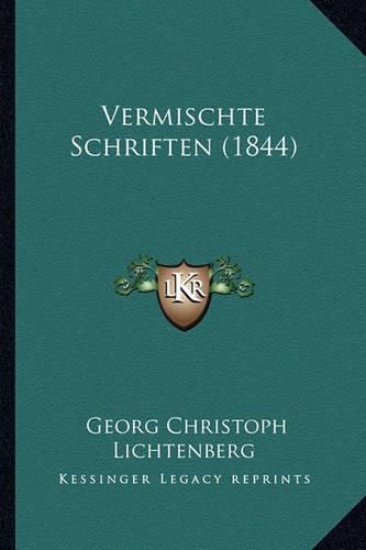 Cover image for Vermischte Schriften (1844)