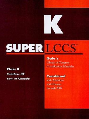 Cover image for SUPERLCCS Class K: Subclass KE Law of Canada