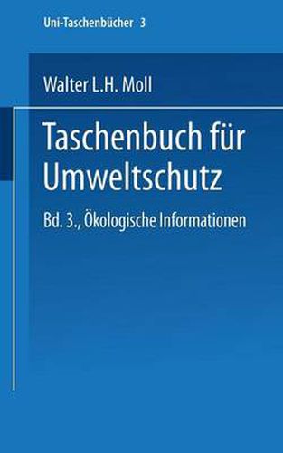 Cover image for Taschenbuch Fur Umweltschutz: Band III: OEkologische Informationen