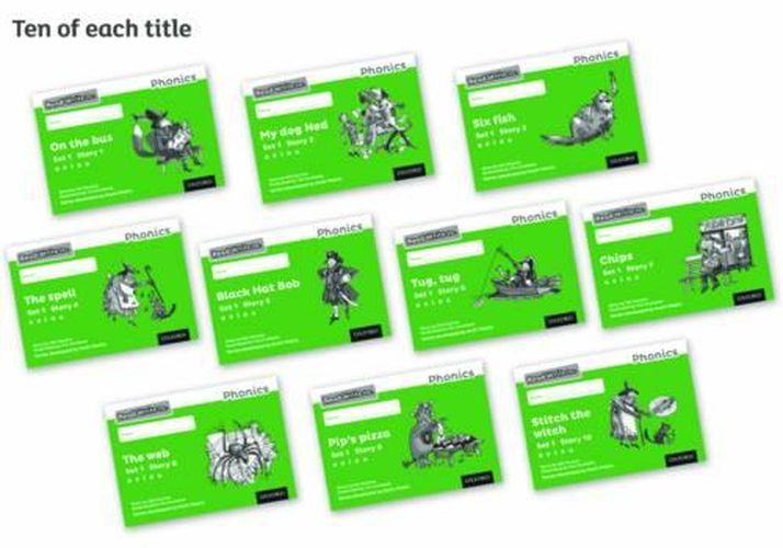 Cover image for Read Write Inc. Phonics: Black and White Green Set 1 Storybooks Pack of 100