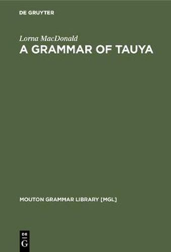 Cover image for A Grammar of Tauya