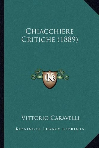 Cover image for Chiacchiere Critiche (1889)