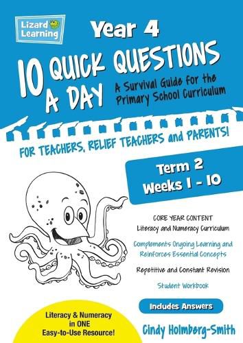 Cover image for 10 Quick Questions A Day Year 4 Term 2