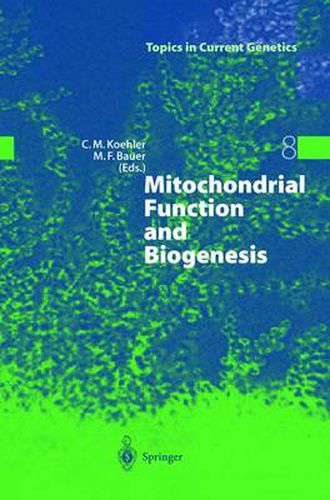 Mitochondrial Function and Biogenesis