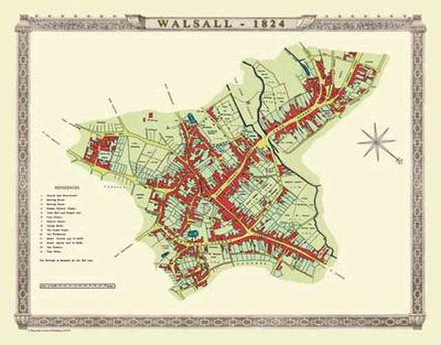 Cover image for Old Map of the Town of Walsall 1824: Masons Plan of Walsall 1824