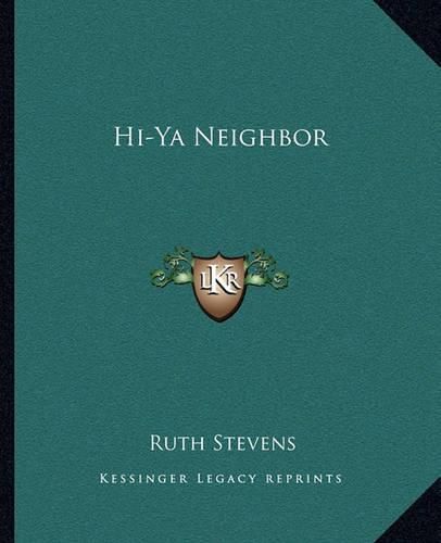 Cover image for Hi-YA Neighbor