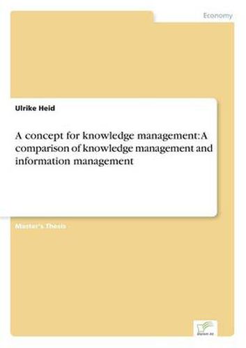Cover image for A concept for knowledge management: A comparison of knowledge management and information management