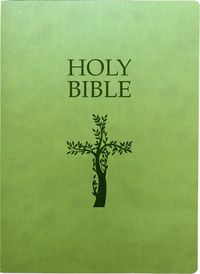 Cover image for KJV Holy Bible, Cross Design, Large Print, Olive Ultrasoft