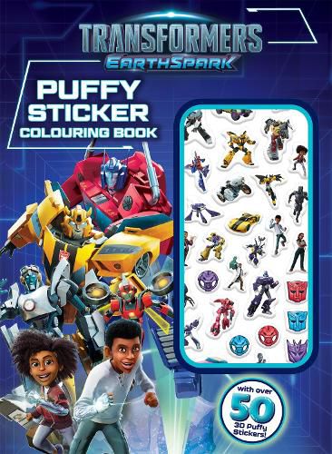 Cover image for Transformers Earthspark: Puffy Sticker Colouring Book (Hasbro)