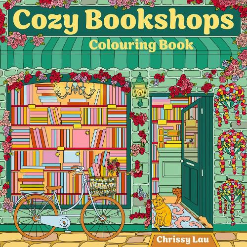 Cover image for Cozy Bookshops: Colouring Book