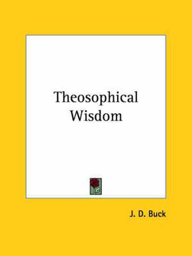 Cover image for Theosophical Wisdom