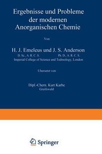 Cover image for Ergebnisse Und Probleme Der Modernen Anorganischen Chemie