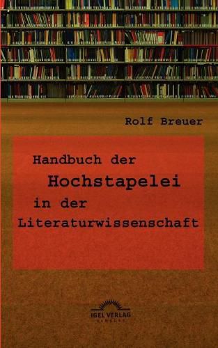 Cover image for Handbuch der Hochstapelei in der Literaturwissenschaft