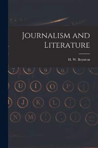 Cover image for Journalism and Literature