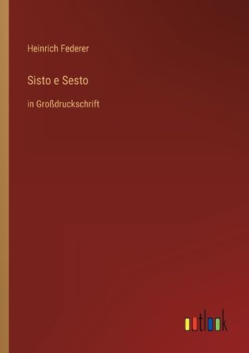 Cover image for Sisto e Sesto