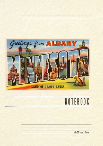 Cover image for Vintage Lined Notebook Greetings from Albany, Minnesota