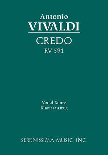 Cover image for Credo, RV 591: Vocal score