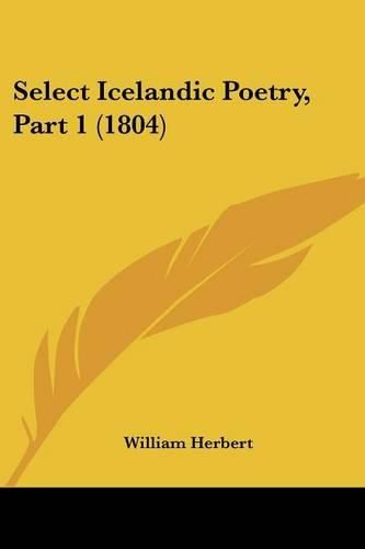 Select Icelandic Poetry, Part 1 (1804)