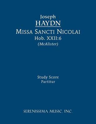 Cover image for Missa Sancti Nicolai, Hob.XXII.6: Study score