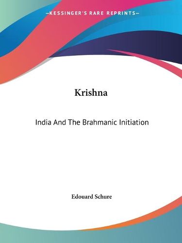 Cover image for Krishna: India and the Brahmanic Initiation