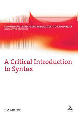 Cover image for A Critical Introduction to Syntax