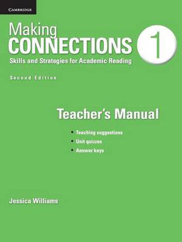 Cover image for Making Connections Level 1 Teacher's Manual: Skills and Strategies for Academic Reading