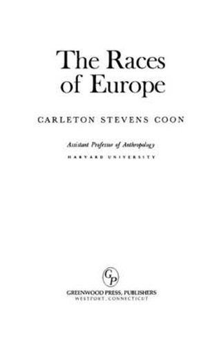 Cover image for The Races of Europe