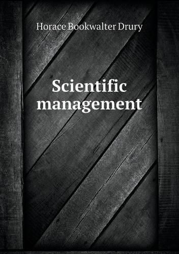 Cover image for Scientific management