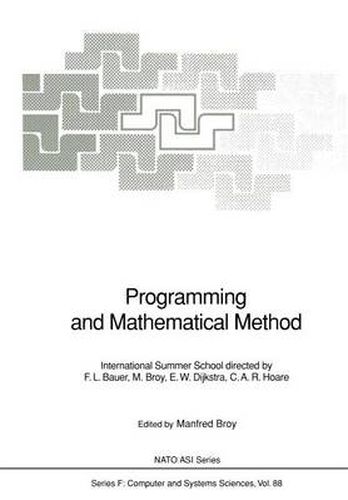 Cover image for Programming and Mathematical Method: International Summer School