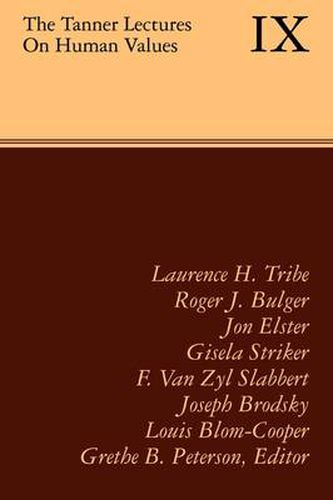 Cover image for The Tanner Lectures on Human Values