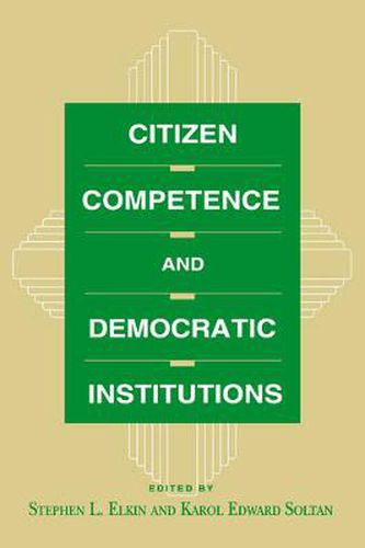 Cover image for Citizen Competence and Democratic Institutions